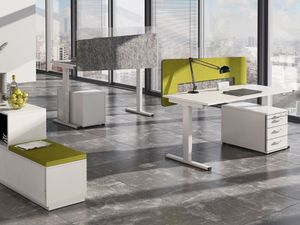 CEKA Tablesystems; desk programs: Aleo, Aleo.e, Aleo.R, CenFormX, Soluxs, Styles, VitalFormX; Meeting- and Conference tables, table extension elements and absorber elements made of NeoTex
