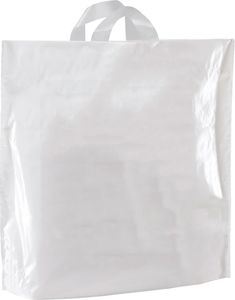 Flexiloop carrier bags, glue patch handle carrier, mailing bags and bags with sealing strip