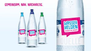 Wasserhelden 0,75 Liter Glas-Mehrwegflasche GDB N2, transparent, Marke: Wasserhelden, Füllgut: Mineralwasser Classic, Medium, Naturell